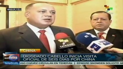 Diosdado Cabello inicia visita oficial de 6 días a China