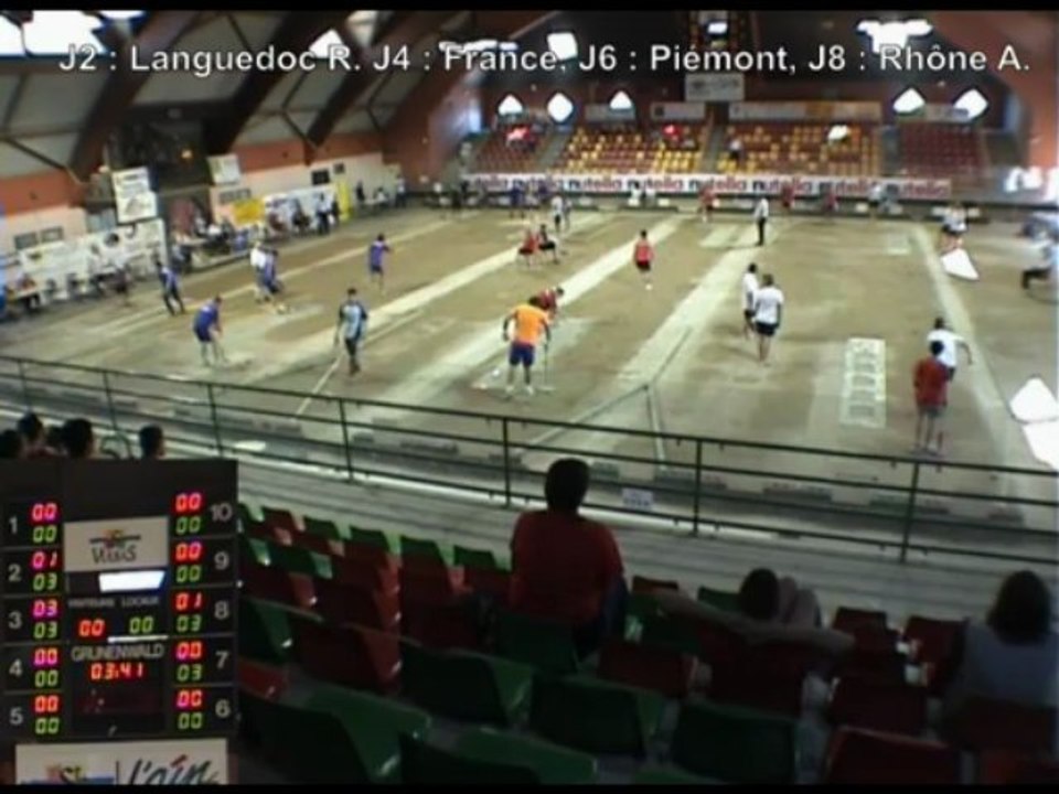 Finale tir rapide en double U14, Tournoi International Jeannot Védrine, Sport-Boules, Saint-Vulbas 2013