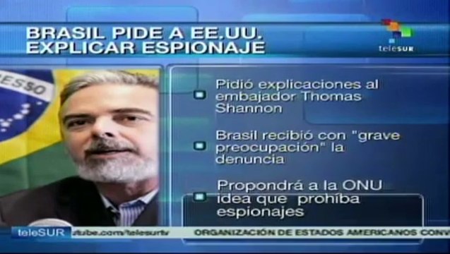 Brasil pide explicaciones a Estados Unidos sobre espionaje