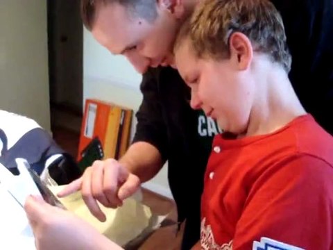 Kid finds out hes going to be a big brother!