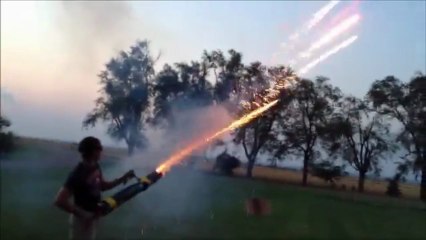 Mitraillette aux feux d'artifice