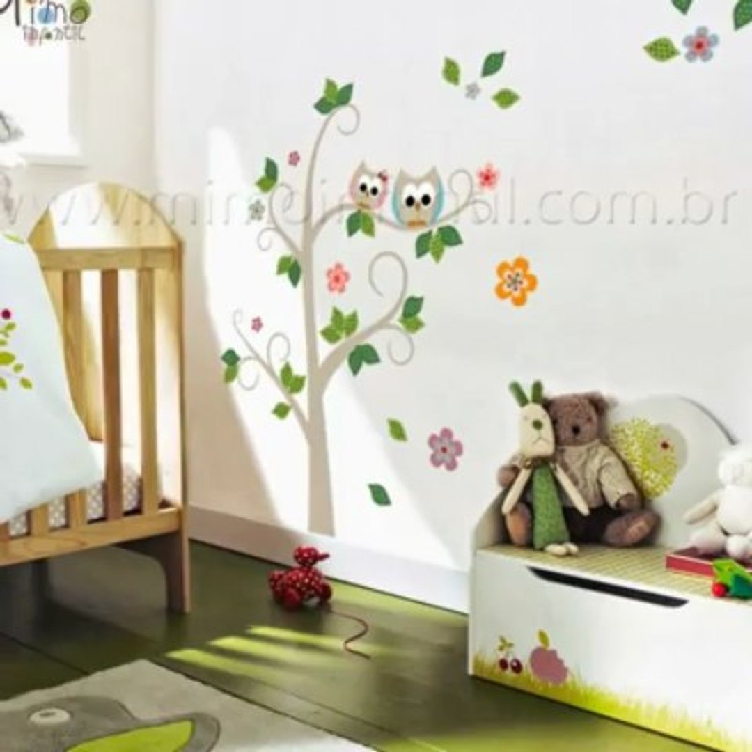 Decoração de quarto de bebê – Adesivos Corujinhas 1 (Árvore)