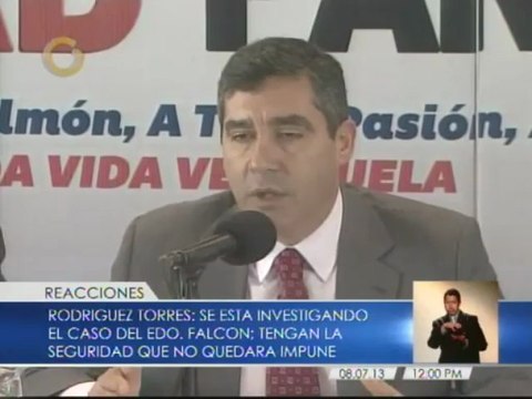 Ministro de Interior, Justicia y Paz asegura que no habrá impunidad en caso de mujeres asesinadas en Falcón