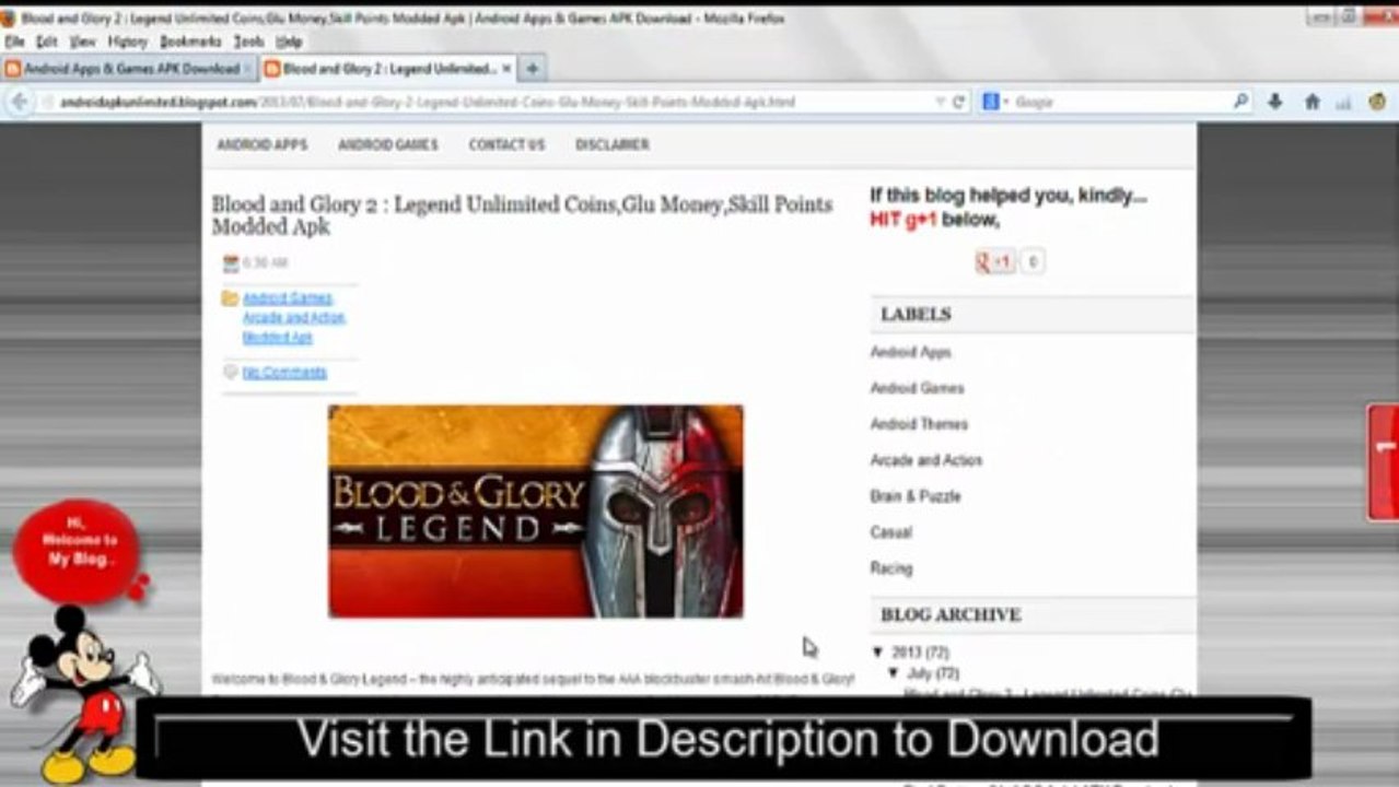 Blood and Glory 2 : Legend Unlimited Coins,Glu Money,Skill Points Modded Apk