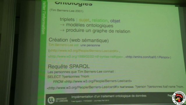 [FPW 2013] Implémentation d'un traitement ontologique de données