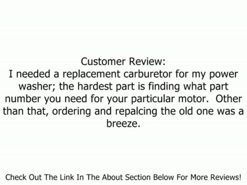 BRIGGS AND STRATTON 792253 CARBURETOR Review