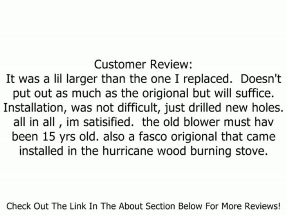 Fasco B45227 115 Volt 265 CFM Centrifugal Blower Review