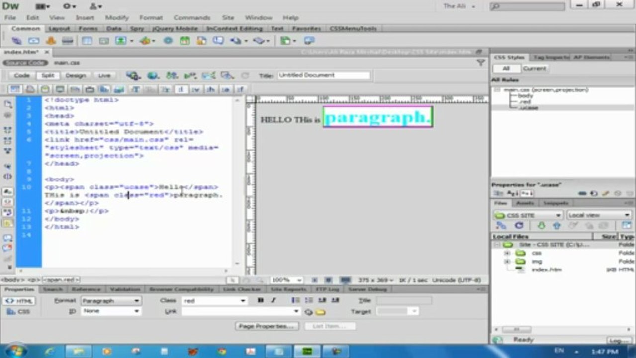 Dreamweaver CS6 Tutorials Urdu Hindi 25