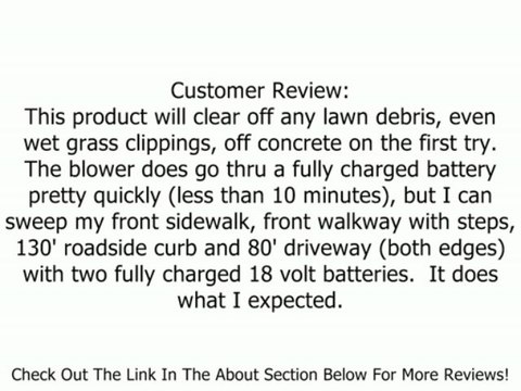 Black & Decker NS118B 18 Volt Cordless Broom Hard Surface Sweeper - Bare Tool (No Battery Or Charger) Review