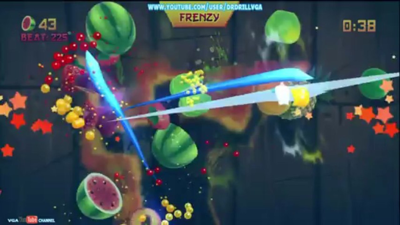 Fruit Ninja Kinect Arcade Challenge Gameplay 1 HD
