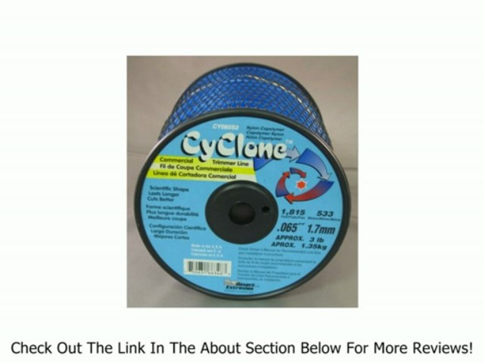 Cyclone .065-Inch 3-Pound Spool Commercial Grade 6-Blade Grass Trimmer Line, Blue CY065S3-2 Review