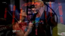 AJ Lee , Big E Langston & Dolph Ziggler Backstage Segment - RAW 07.08.13