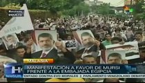 Seguidores de Mursi protestan en embajada egipcia en Malasia