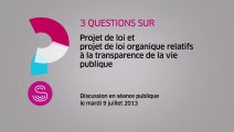 [Questions sur] Projet de loi et projet de loi organique sur la transparence de la vie publique