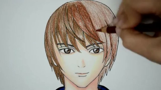 COMO DIBUJAR A LIGHT YAGAMI (DEL ANIME DEATH NOTE)