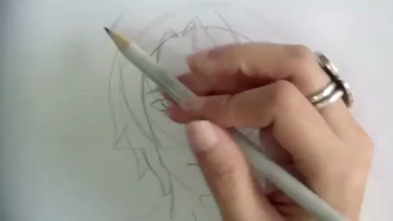 CÓMO DIBUJAR UN ROSTRO MANGA A LAPIZ / DIBUJAR UNA CARA DE HOMBRE