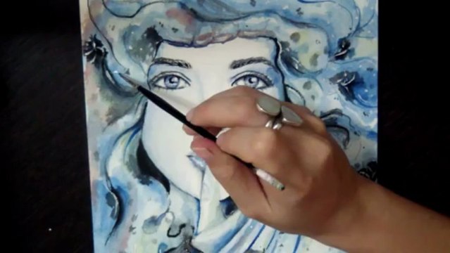 COMO PINTAR UN ROSTRO CON ACUARELAS / PINTURA CON ACUARELAS