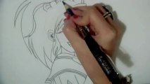 COMO DIBUJAR UNA CHICA MANGA GUIÑANDO EL OJO