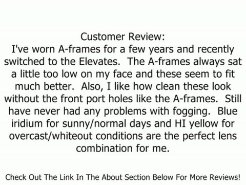 Oakley Unisex-Adult Elevate Goggle Review