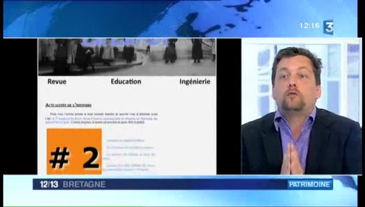 Présentation de la revue d'histoire contemporaine En Envor sur France 3 Bretagne