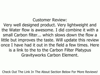 Sawyer Single Bag Water Treatment System Review