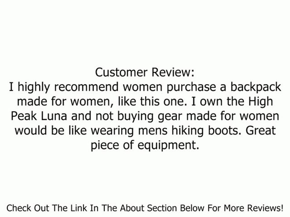 High Peak Luna 65 + 10 4500-5300ci Internal Frame Women's Backpack Review
