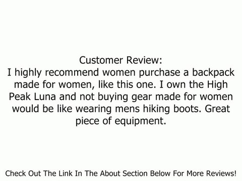 High Peak Luna 65 + 10 4500-5300ci Internal Frame Women's Backpack Review