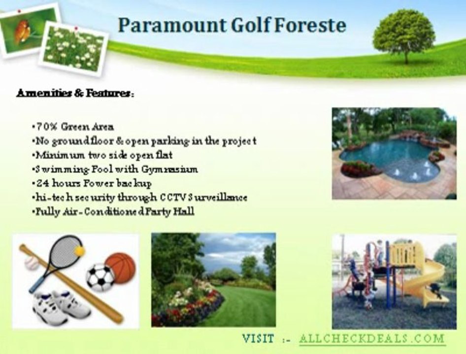 Paramount Golf Foreste High Rise Apartments Greater Noida