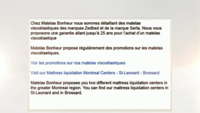 Un matelas viscoélastique au lieu d’un matelas à ressorts?