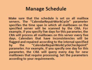 Repair Exchange Calendar