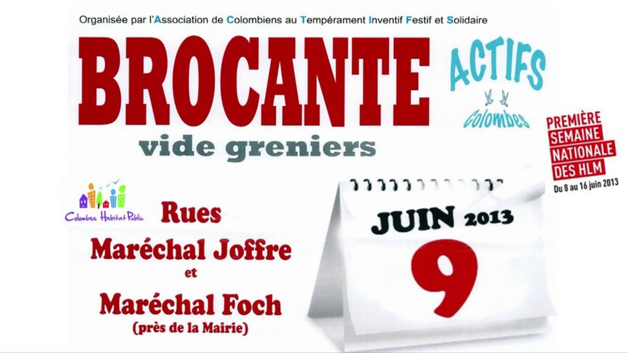Brocante à Colombes avec l 'ACTIFS