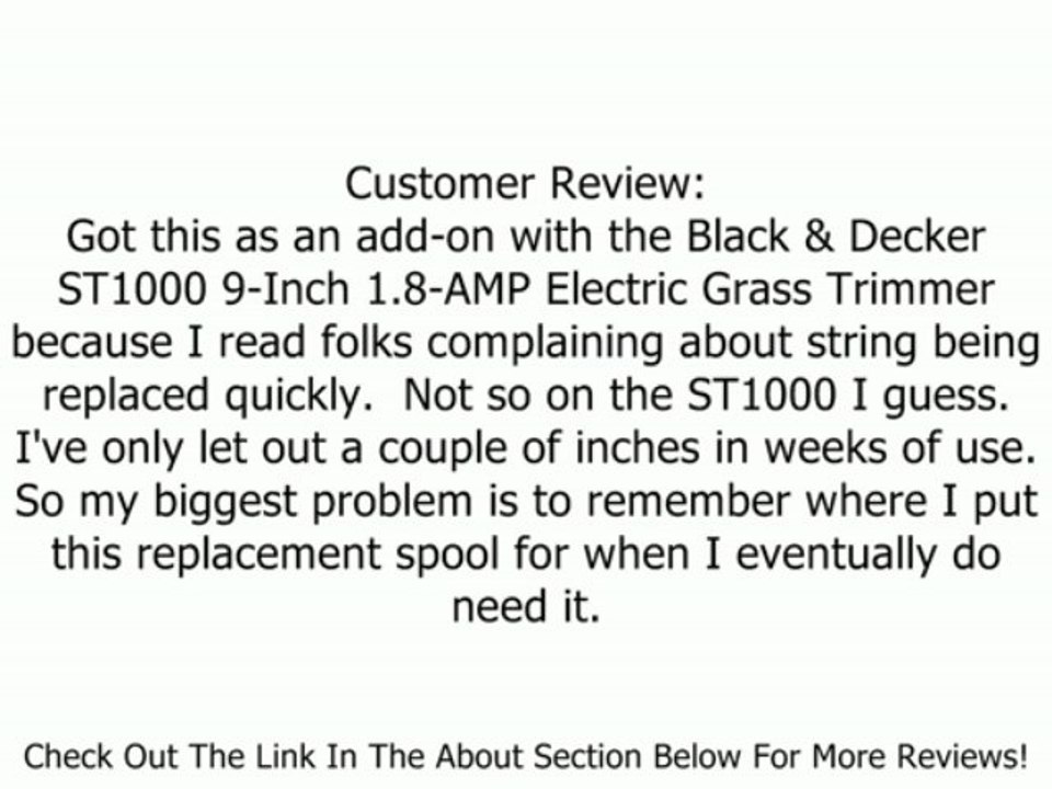 Black & Decker RS-136 String Trimmer Replacement Spool Review