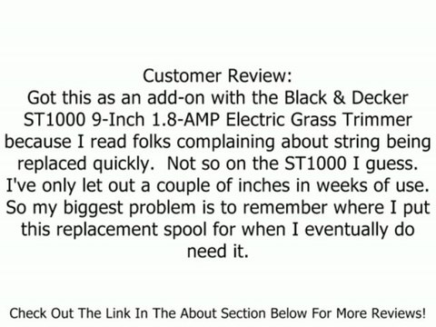 Black & Decker RS-136 String Trimmer Replacement Spool Review