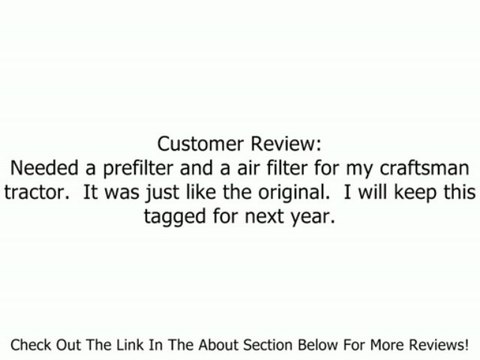 Briggs & Stratton Air Filter 18 - 26 HP Intek V-Twins 5063K Review