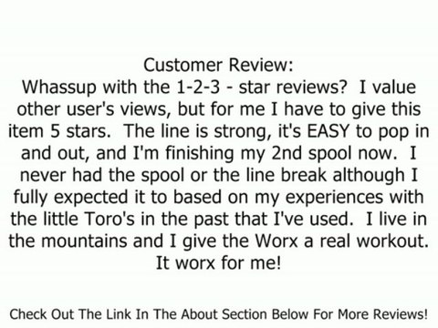 WORX WA0004 0.065-Inch 10-Foot Replacement Line Spool for WG150s, WG151s, WG152, WG155s, WG165, WG166, 2-Pack Review