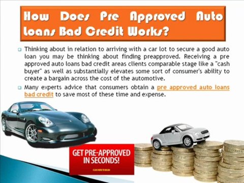 Pre Approved Car Loans For Bad Credit With No Credit Check