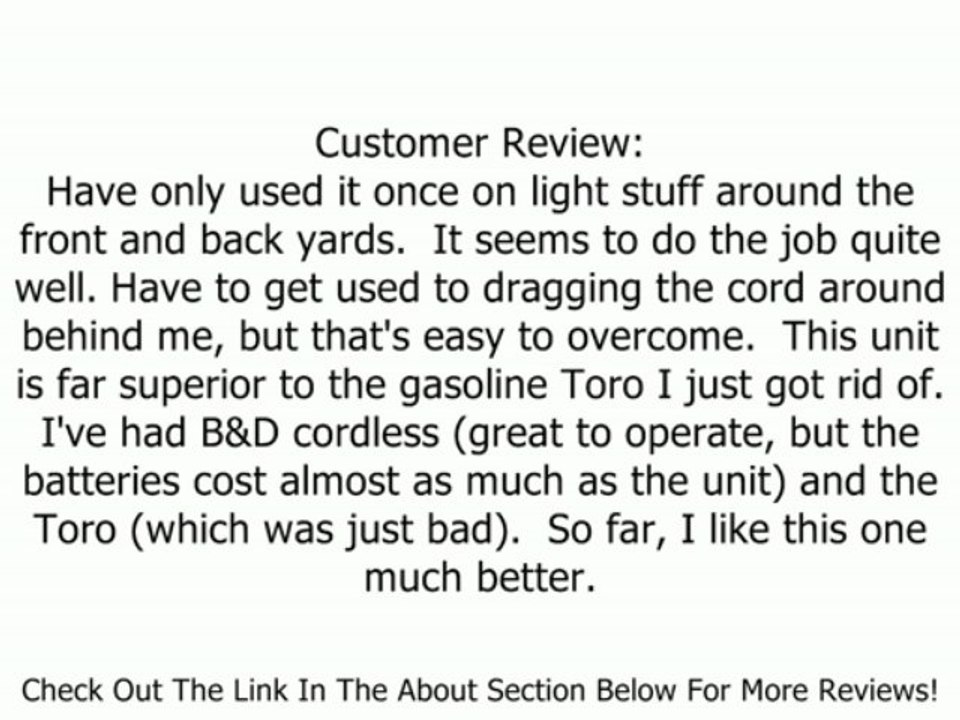 Weed Eater RTE115C 15-Inch 4.5 Amp Twist-N-Edge Electric String Trimmer Review