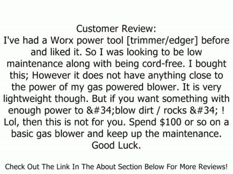 WORX WG545 20-Volt MAX Lithium Cordless Sweeper/Blower Review