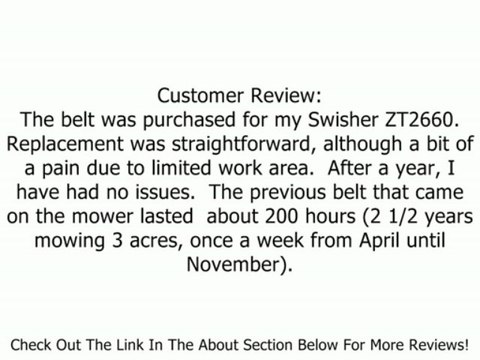 Swisher 47-Inch Belt - Fits ZT2452, ZT2460, ZT2560, ZT2766, T-66 6046 Review