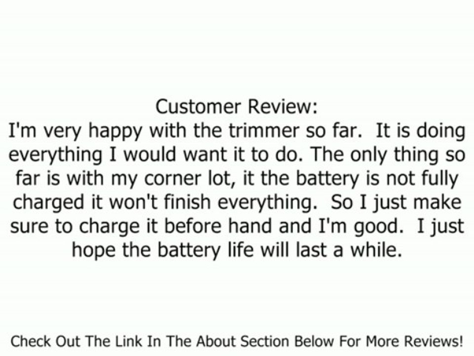 GreenWorks 21072 Gen1 20V 12-Inch String Trimmer - 20V Li-Ion 2.6 AH Battery and Charger Inc. Review