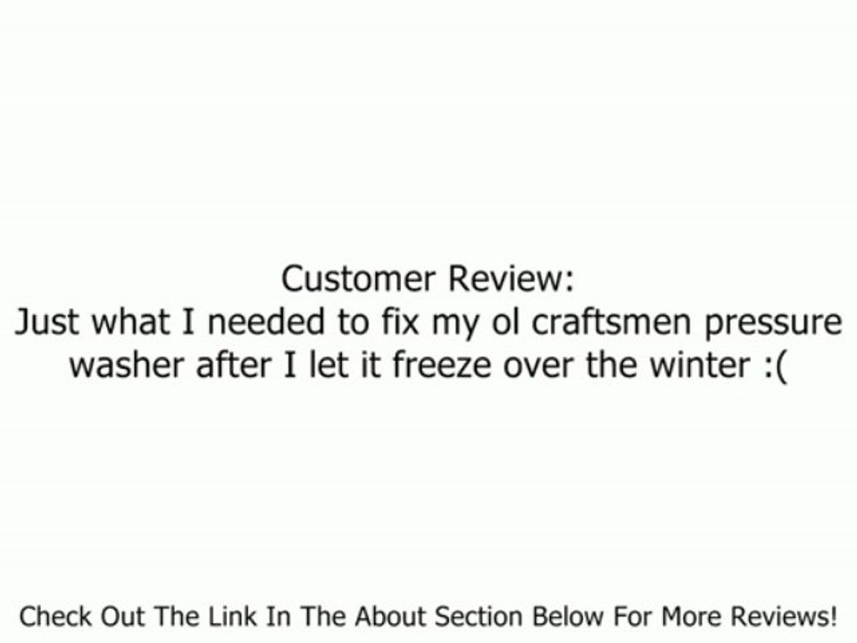 Briggs & Stratton 190627GS Pressure Washer Pump Unloader Manifold Review