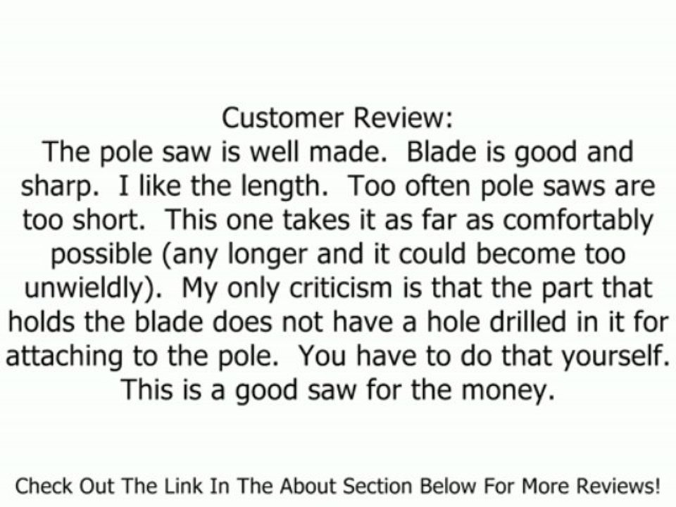 Gilmour 20-18 16-Inch Curved Blade Commercial Grade Pole Saw With Fiberglasss Handle Review