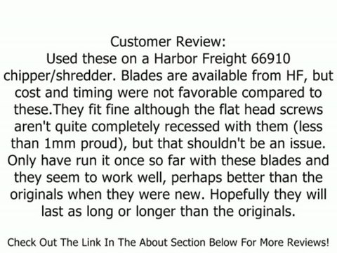 Eco-Shredder ES1600-21 Replacement Double Sided Cutting Blades for ES1600 Chipper/Shredder Review