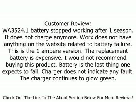 WORX WA3524.2 24-Volt Lithium Battery for Cordles Series: WG165, WG265, WG565, WG922 Review