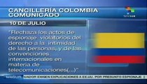 Colombia solicitará explicación a EE.UU. sobre espionaje