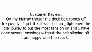 37X88 Replacement Belt Made With Kevlar. For Murray Review