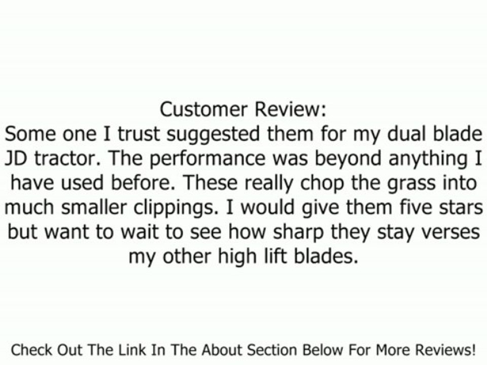 Oregon Gator Mulcher 3-N-1 Hi-Lift Blade 38-Inch John Deere Lawn Mowers 96-309 Review