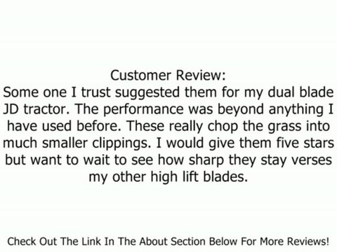 Oregon Gator Mulcher 3-N-1 Hi-Lift Blade 38-Inch John Deere Lawn Mowers 96-309 Review