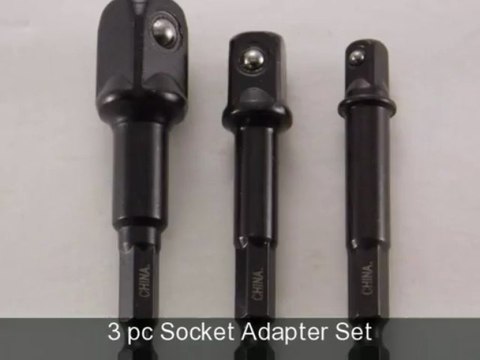 DeWalt Socket Adapter Set 1/4 Hex Shank to 1/4 ,3/8 ,1/2 Impact Driver/Drill Ready
