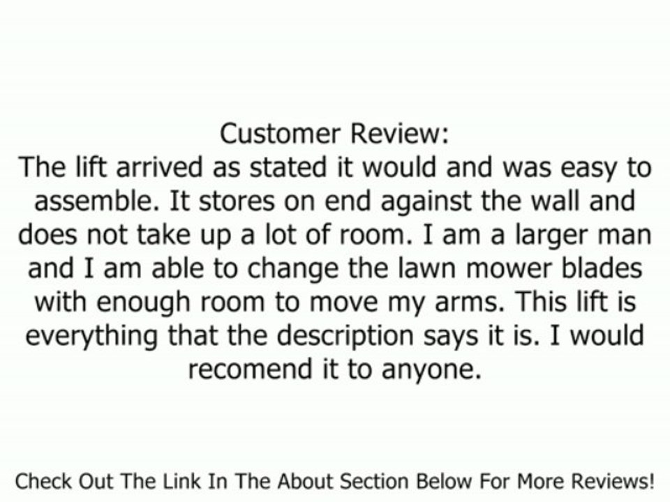 Pro-Lift T-5350 Lawn Mower Lift - 350 lb. Capacity Review